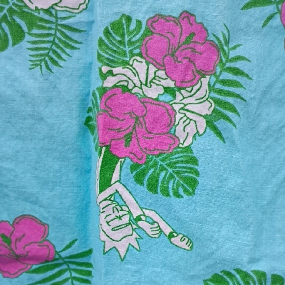 Rick & Morty Vibrant Floral Men's Casual Hawaiian Style Shirt Mens XL - Picture 2 of 6